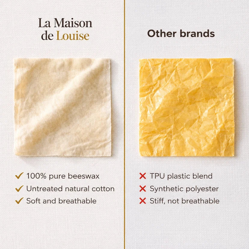 The Pastry Bag in cotton and beeswax compared with other brands
