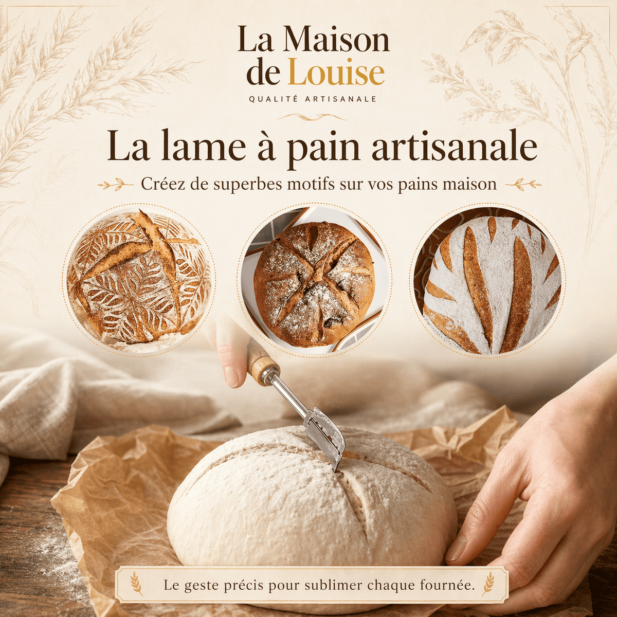 La Maison de Louise bread lame on a countertop