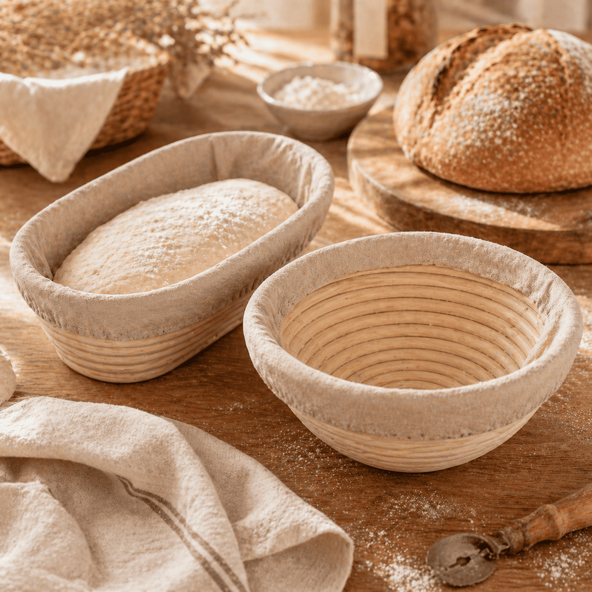 Natural fabric liner for the bread proofing basket