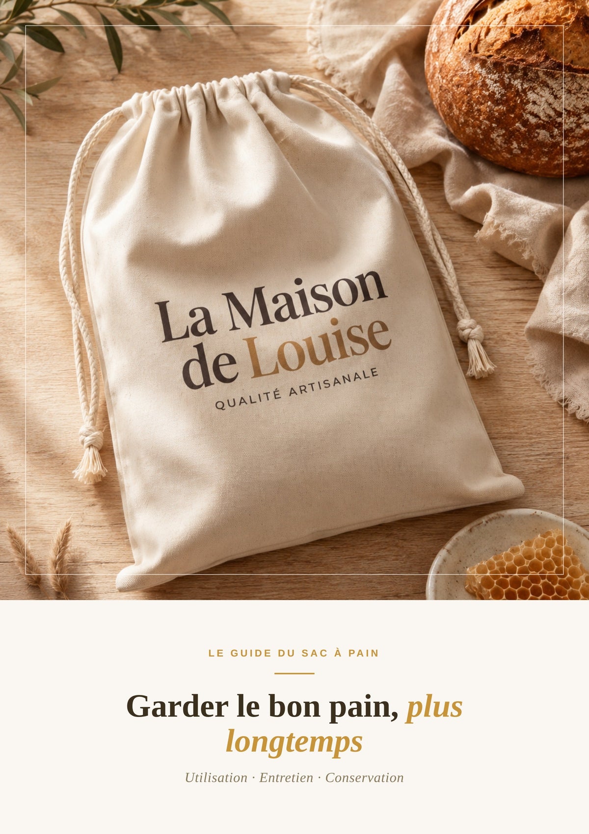 Beeswax bread bag care guide PDF