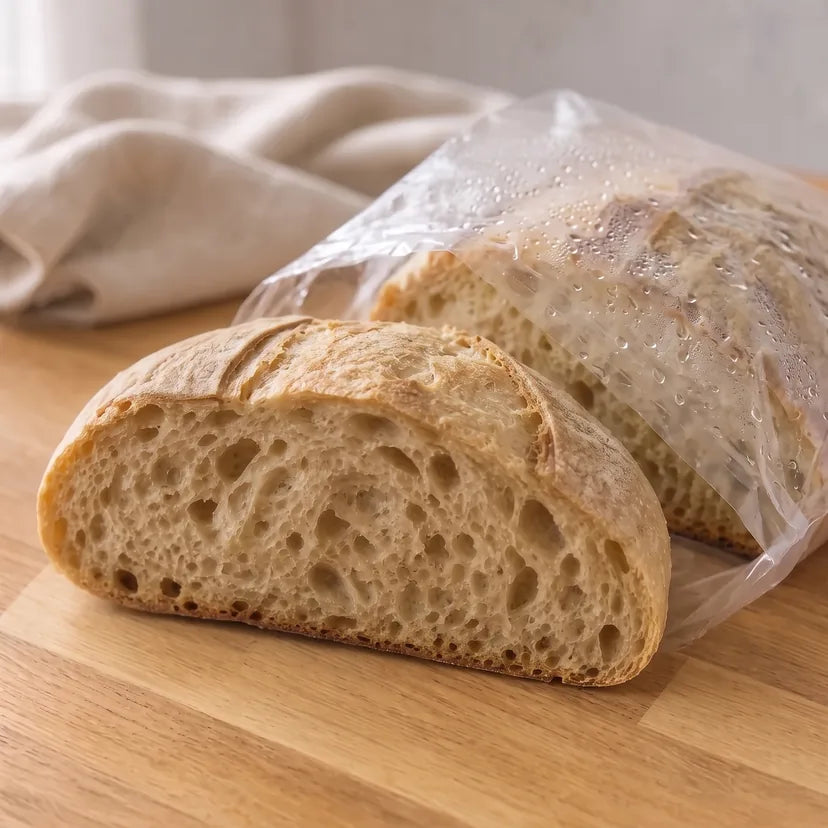 Same loaf in the plastic bag, soggy and damp